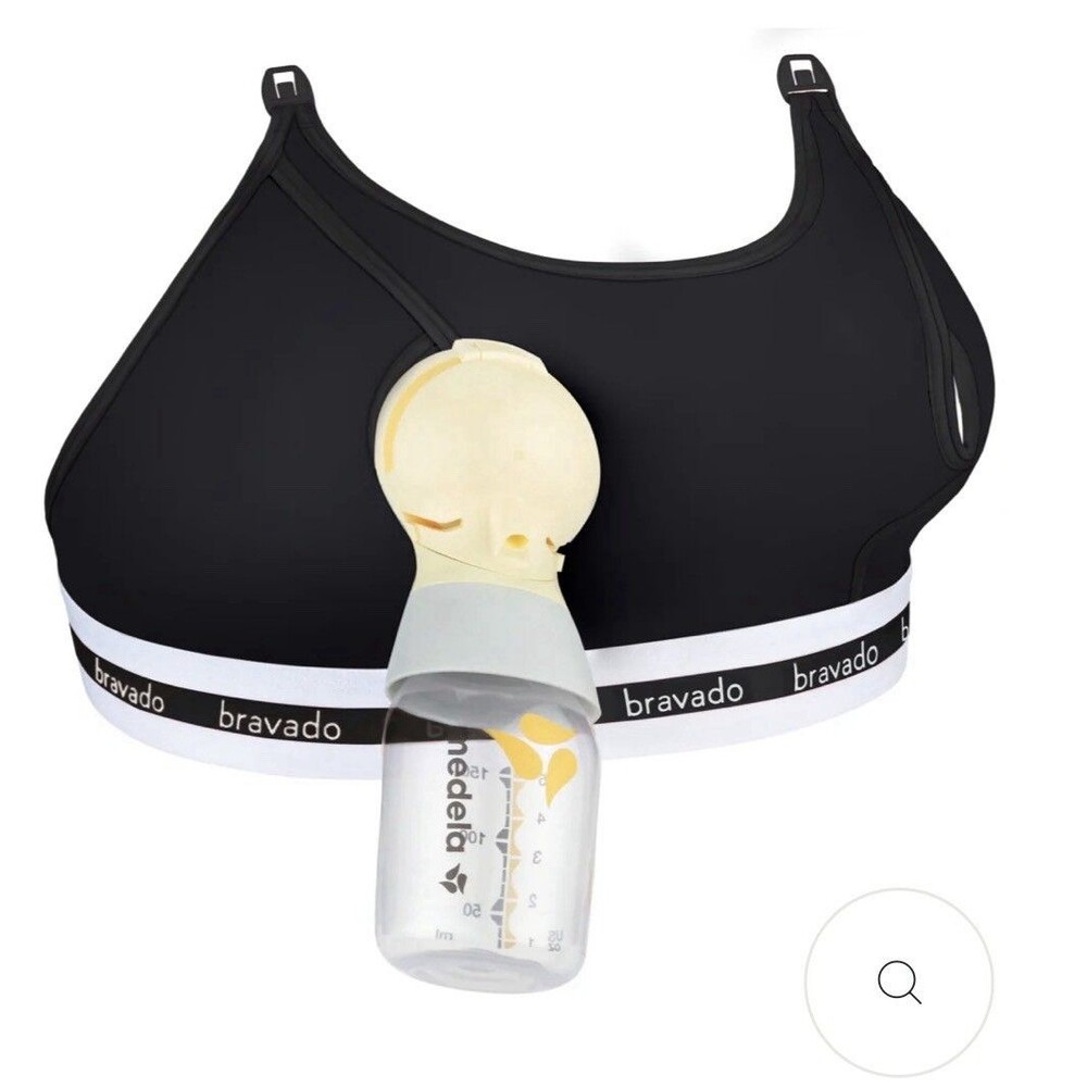 Bravado! Designs Women's Black Clip and Pump Hands-Free Nursing Bra Accessory M